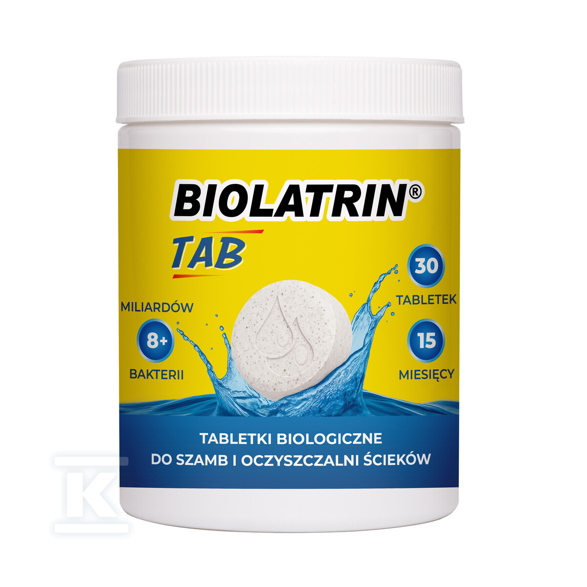 Preparat biologiczny BIOLATRIN TAB 30, tabletki rozpuszczalne, opk.=30 tabletek, do szamb i przydomowych oczyszczalni ścieków BIO_TAB_30