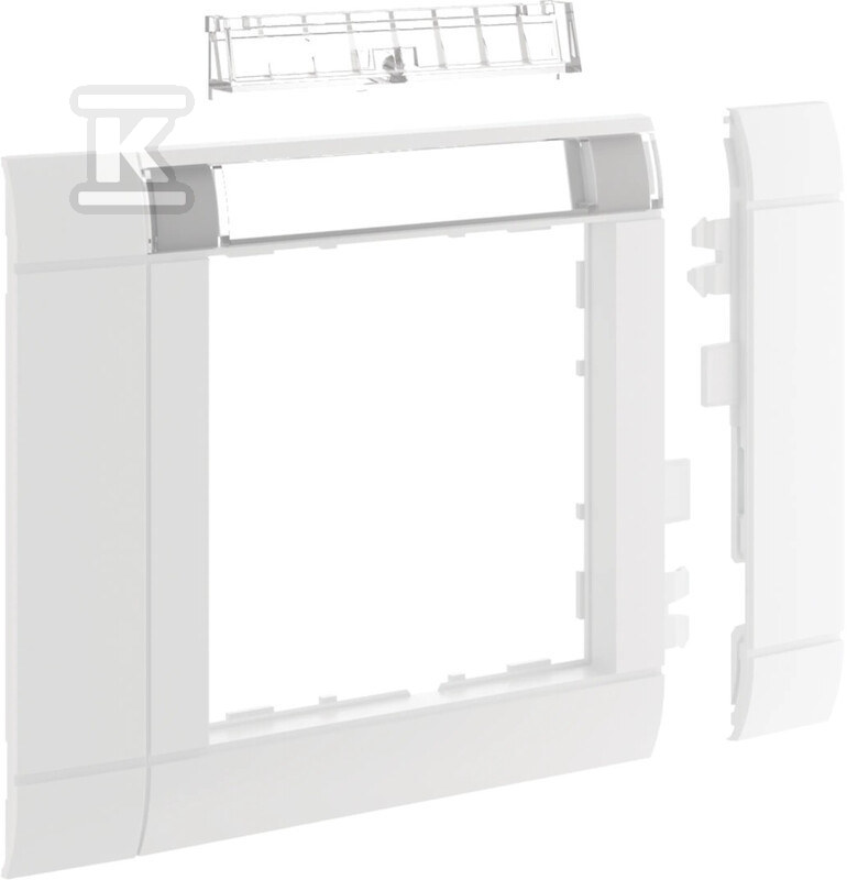 Maskownica 80 mm 1-krotna 55×55 mm pole opisowe PC-ABS bezhalogenowy biały GR0802A9016