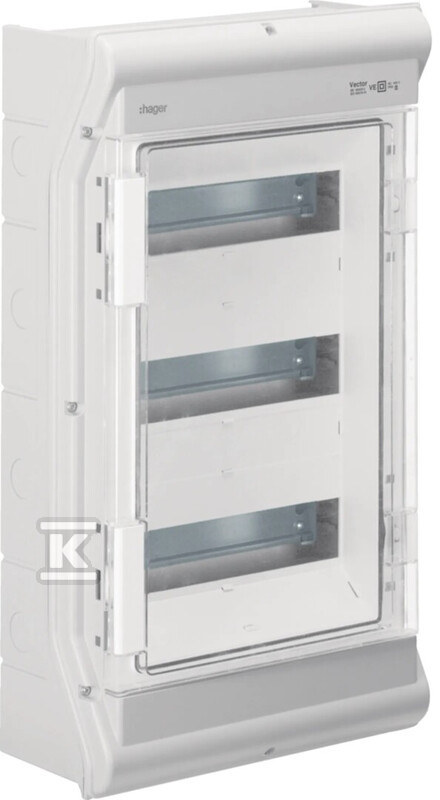 Rozdzielnica n/t IP65 odporna na UV bez przetłoczeń 3R/36M (3×12) VE312SN