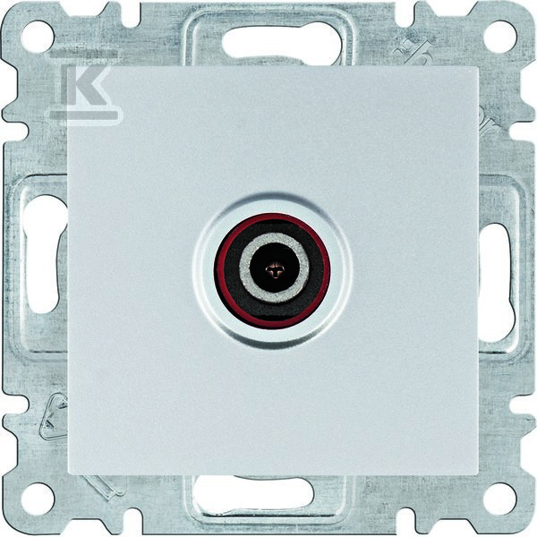 LUMINA Gniazdo pojedyncze TV dla instalacji indywidualnych, srebrny WL3212