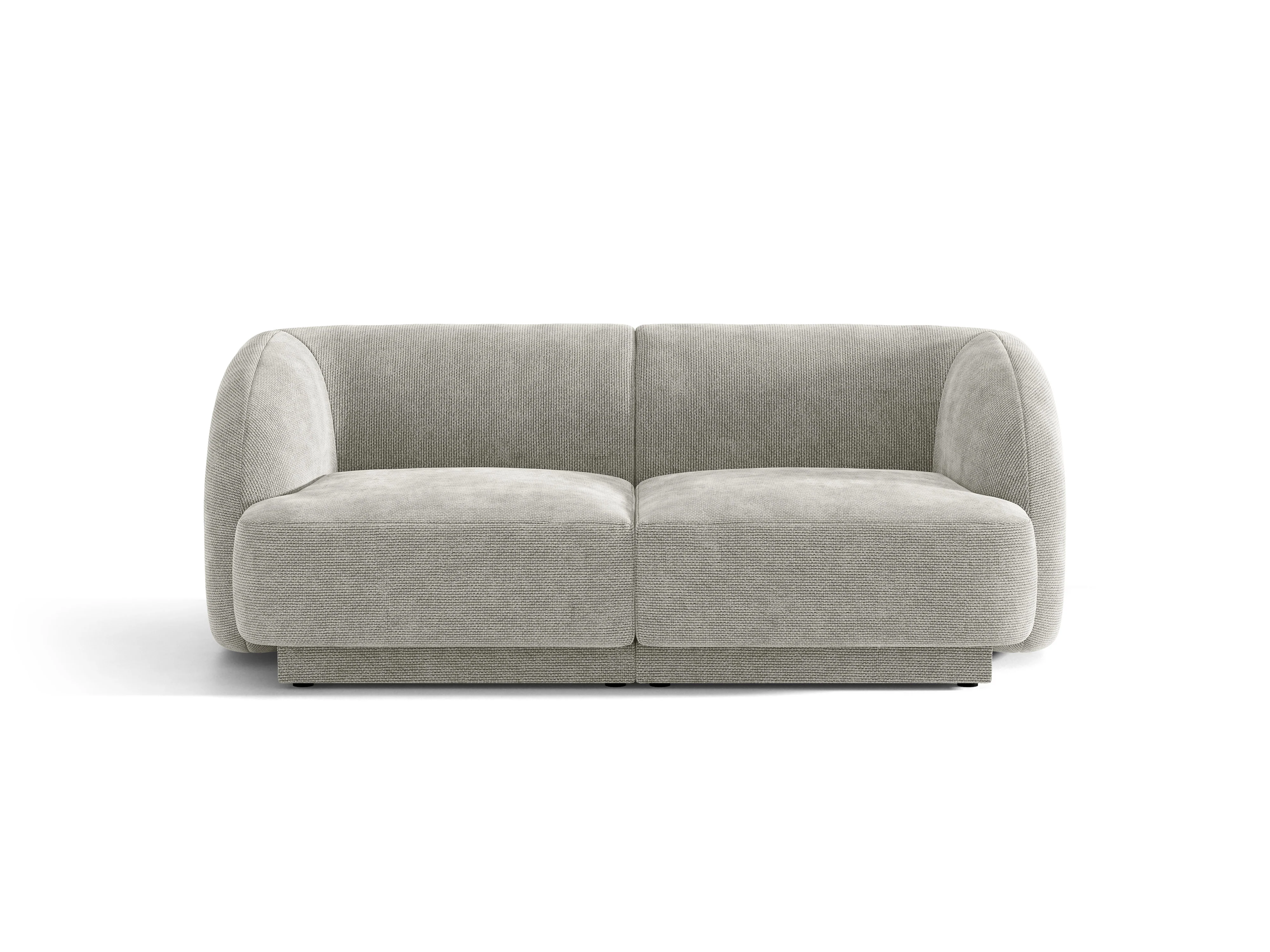 Sofa 2-osobowa MILEY jasnoszary szenil jedwabisty
