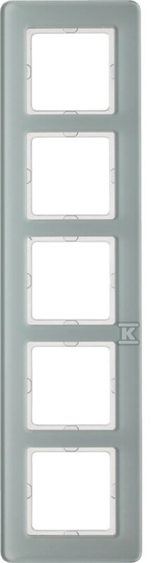 Ramka 5-krotna, szkło, biały, Q.7 10156079