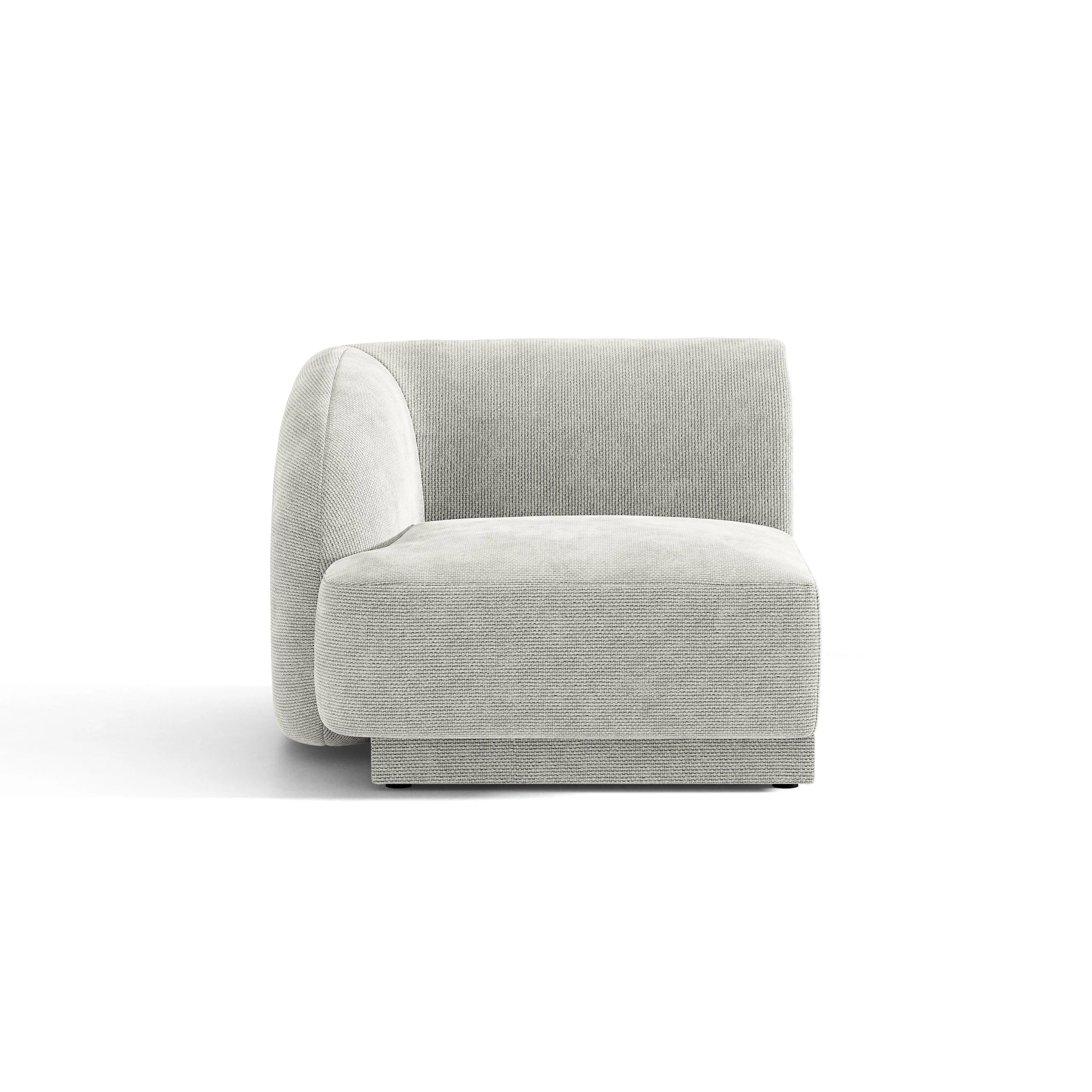 Sofa modułowa MILEY – moduł lewostronny szary szenil