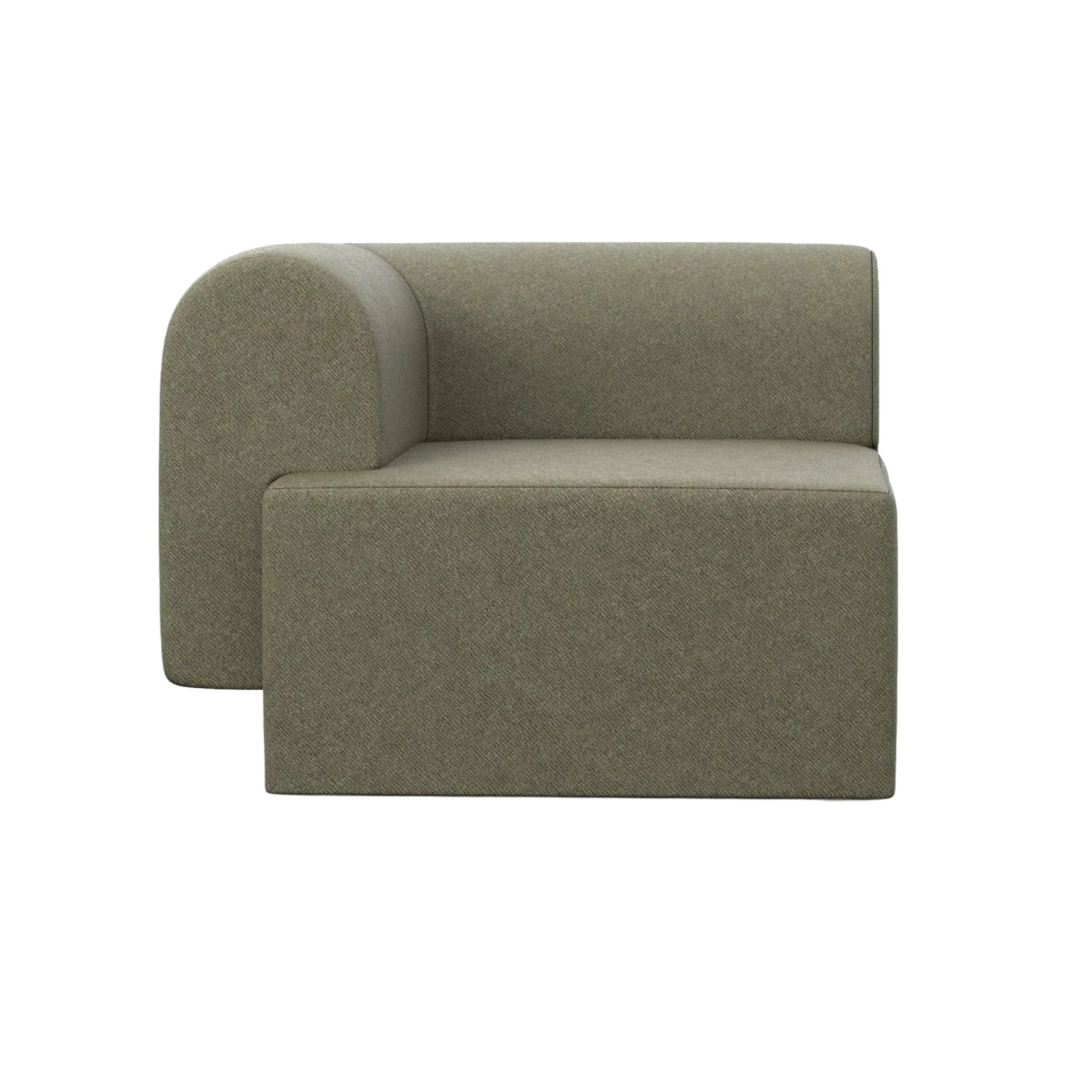 Sofa modulowa TORI – moduł lewostronny zielony