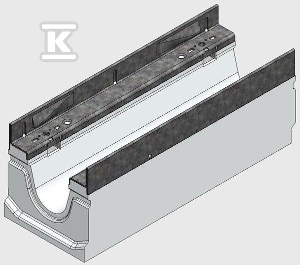Korytko typ 0105, bez spadku, ramy ocynkowane FASERFIX SUPER 100 26049