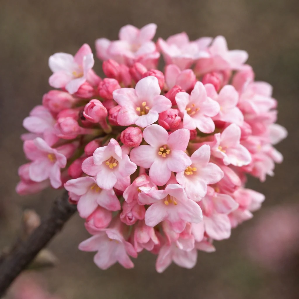 Viburnum x bodnantense ‘Dawn’ – arbust ornamental cu inflorire parfumata in plina iarna