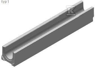 Korytko FASERFIX STANDARD E 100 typ 1, ze spadkiem 0,6% 6201