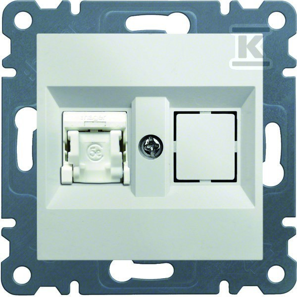 LUMINA Gniazdo komputerowe pojedyczne RJ45 kat.5e FTP, biały WL2130