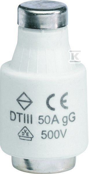 Wkładka bezpiecznikowa DTIII/E33, wykonanie zwłoczne gG (Bi-Wtz) 50A 500VAC LE3350