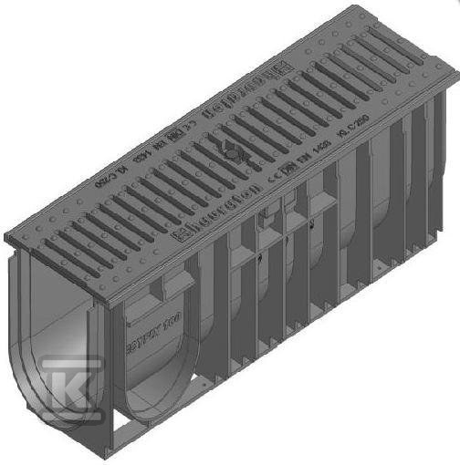 Korytko RECYFIX STANDARD 100, typ 0105, z rusztem żeliwnym, szczelinowym SW 6, kl. C 250 41237