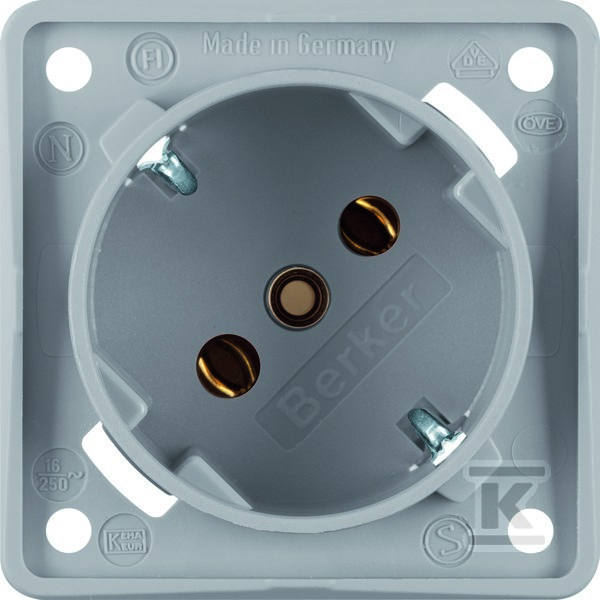 Gniazdo SCHUKO 45°, mechanizm, szary, INTEGRO FLOW 841852526