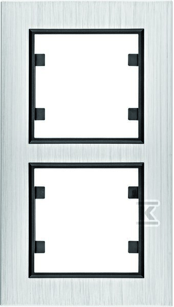 LUMINA Passion Ramka 2-krotna pionowa, aluminium srebrne WL9122