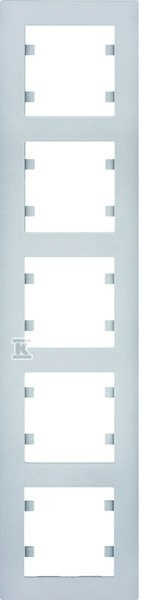 LUMINA Intense Ramka 5-krotna pionowa, srebrny WL5652