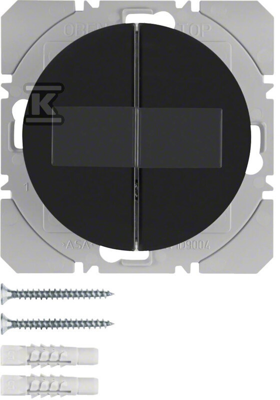 Przycisk radiowy 2-krotny płaski z baterią słoneczną, czarny, R.1/R.3 KNX RF 85656131