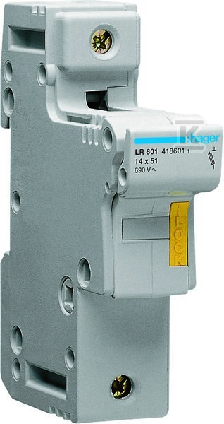 Podstawa bezpiecznikowa modułowa 1P do wkładki bezpiecznikowej cylindrycznej L51 14×51 mm 50A 690VAC LR601
