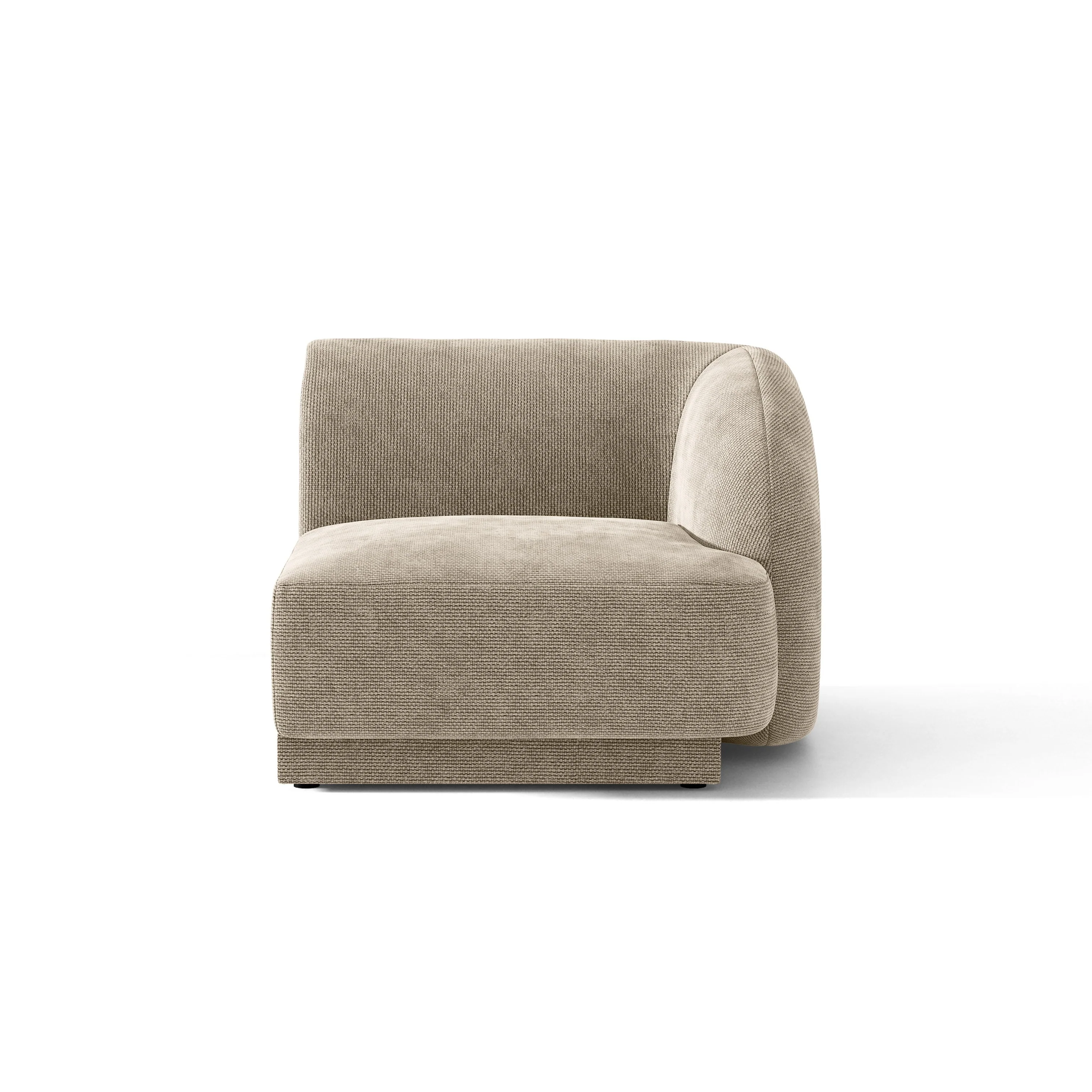 Sofa modułowa MILEY – moduł prawostronny beżowy szenil jedwabisty
