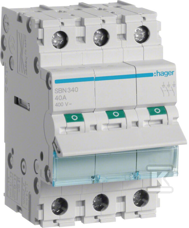 Modułowy rozłącznik izolacyjny 3P 40A 400VAC SBN340