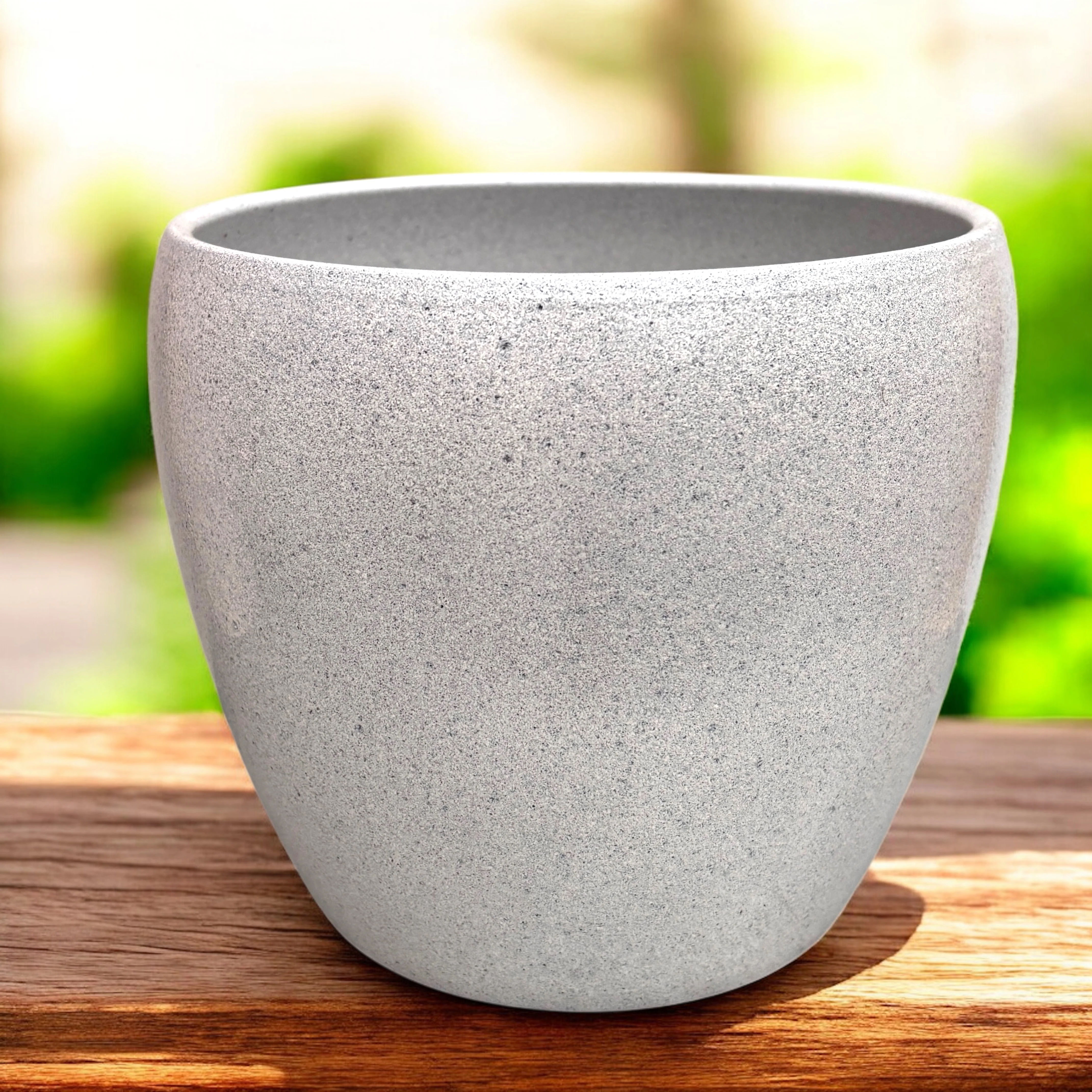 Ghiveci ceramic decorativ – finisaj piatra gri D16