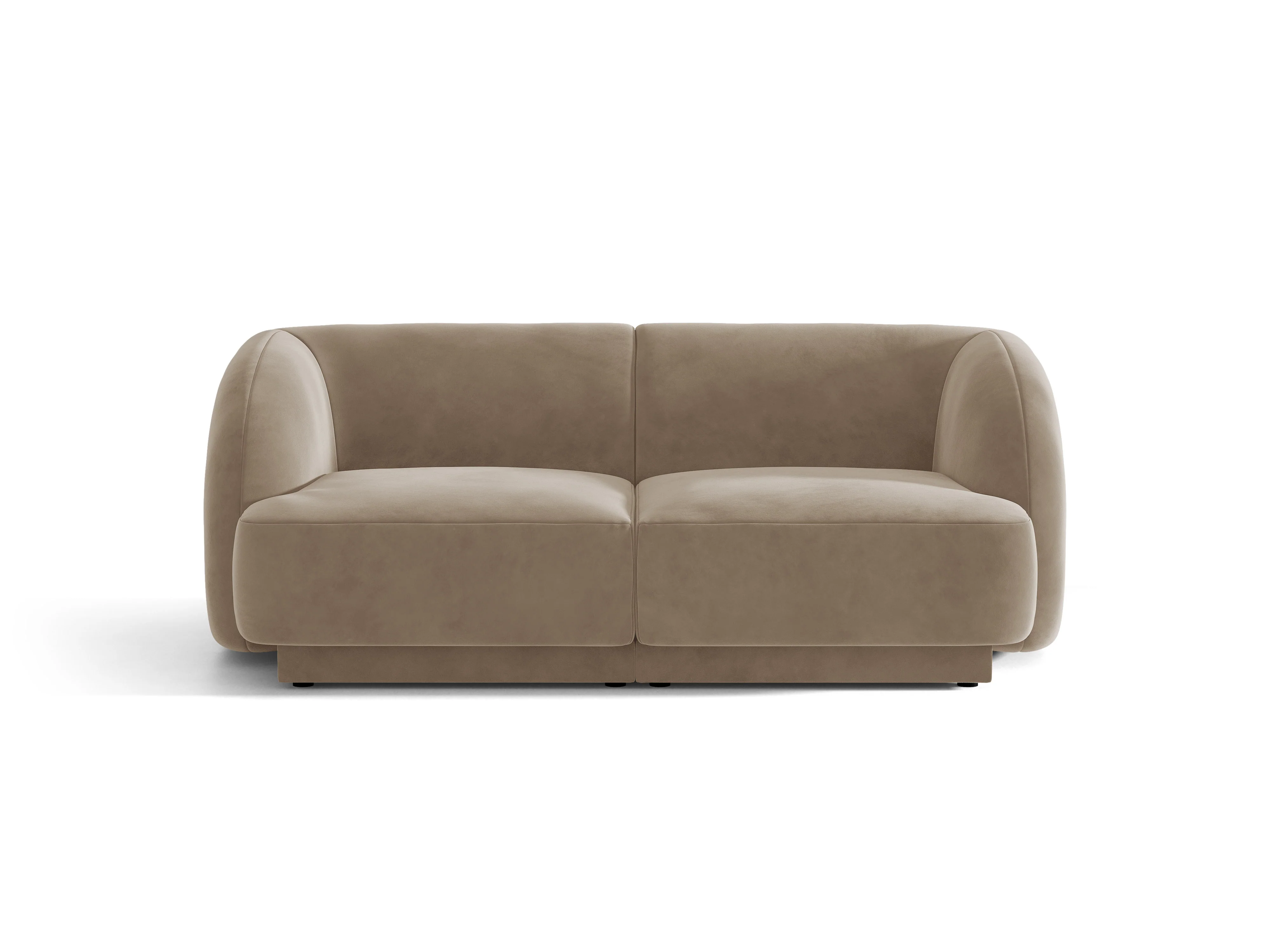 Sofa aksamitna 2-osobowa MILEY cappuccino