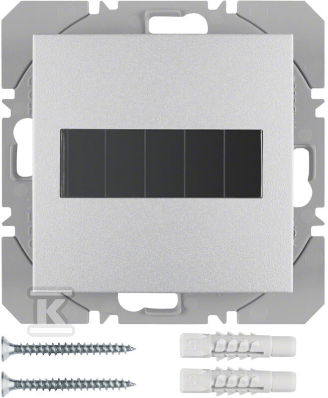 Przycisk 1-krotny płaski z baterią słoneczną, alu, B.KWADRAT/B.7 KNX RF 85655183