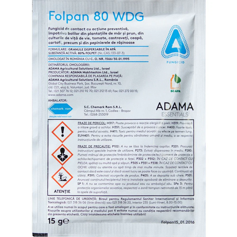 Folpan 80 WDG – fungicid de contact, multispecific