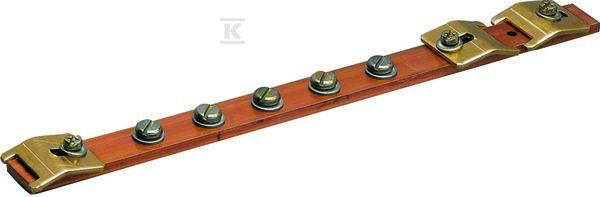 Szyna uziemiająca Cu 20×5 mm 1-polowa UZ010