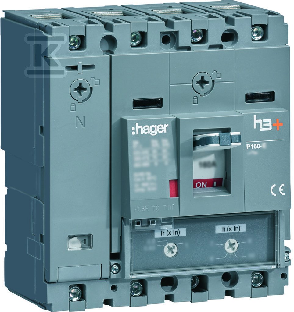 Wyłącznik mocy h3+ P160 4P 125A 40kA TM HNS127DC