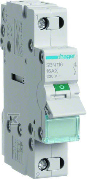 Modułowy rozłącznik izolacyjny 1P 16A 230VAC SBN116