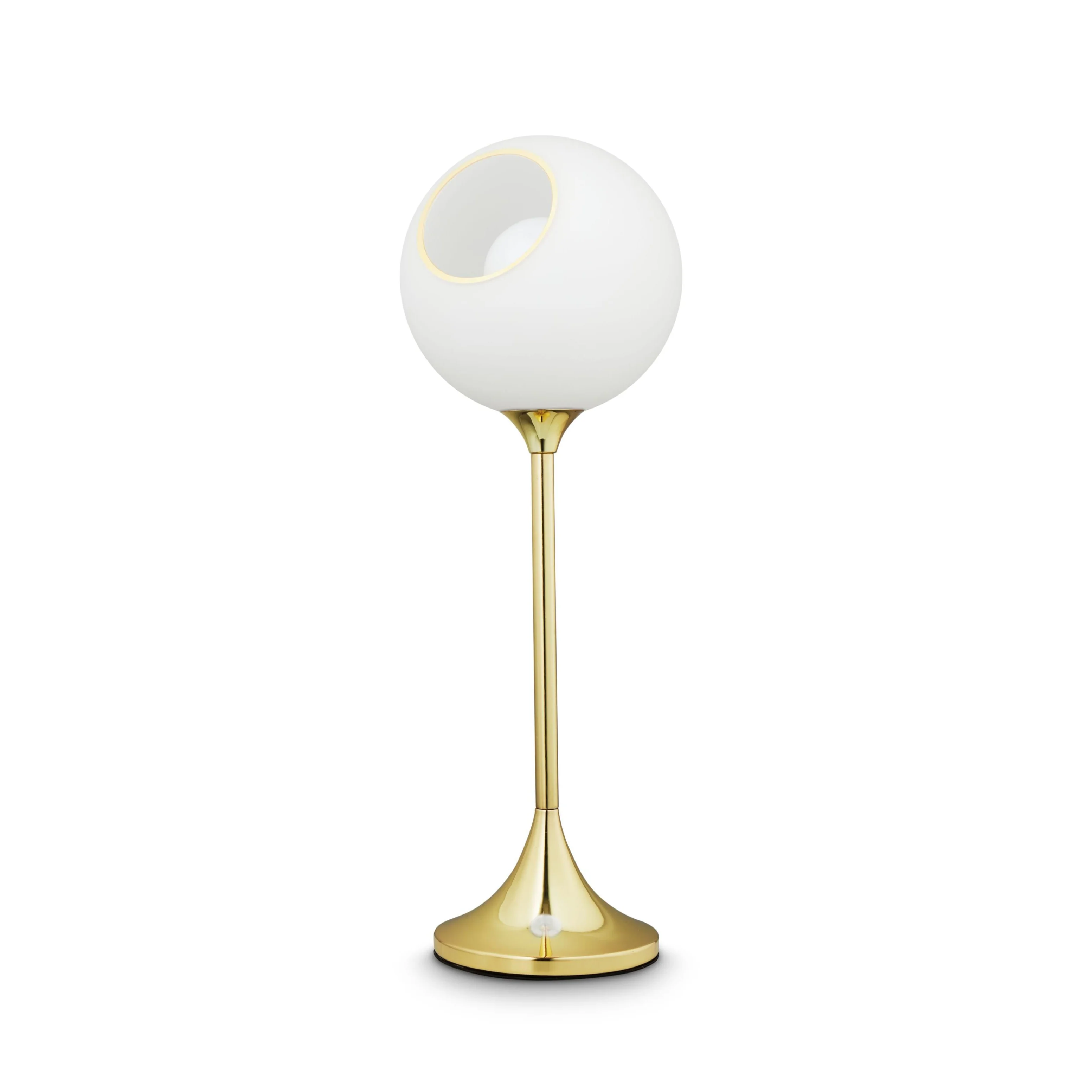 Lampa stołowa BALLROOM biały ze złotą podstawą