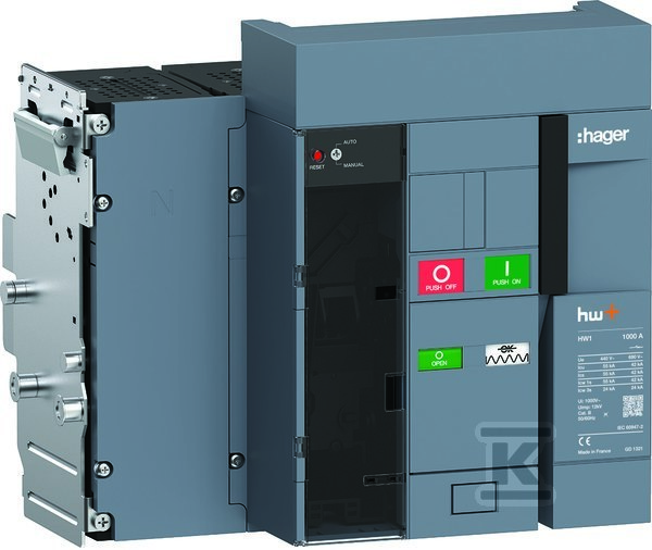 Wyłącznik wysuwny z wyzwalaczem sentinel 55kA 1000A 4P HW1M410DB