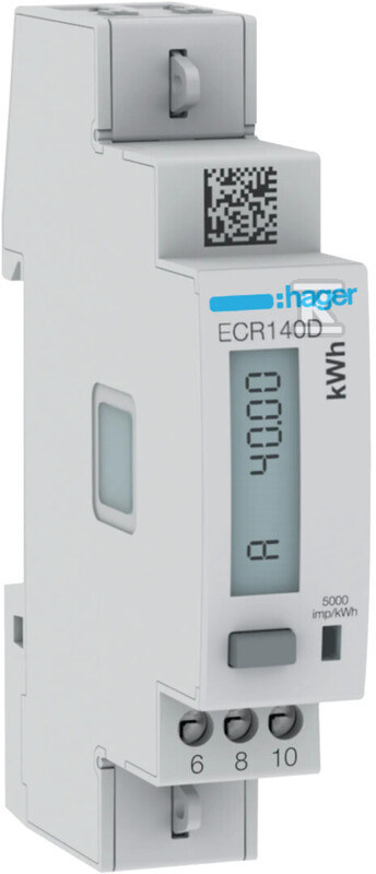 Licznik energii elektrycznej 1-fazowy, 40A 1M, Modbus, MID ECR140D