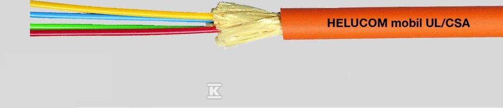 Kabel światłowodowy helucom A-V(ZN)YY 4 E9/125 UL mocny, opona PVC, czarny 803935