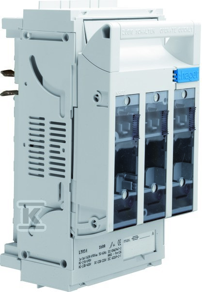 Rozłącznik bezpiecznikowy NH00 3P 160A 690VAC szyny 40 mm odpływ zaciski klatkowe 95 mm2 LT054