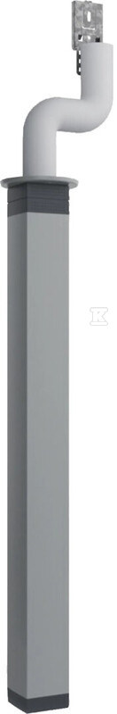 Kolumna dwustronna DA200-45 z elastycznym przyłączem H=2m alu, TEHALIT.DA200 DAF2452000ELN