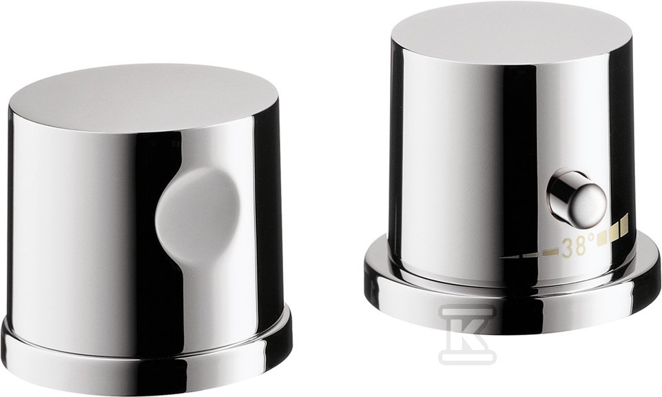 Element zewnętrzny Hansgrohe Axor Uno 2 do baterii termostatowej 2-otworowej do montażu na brzegu wanny chrom 38480000