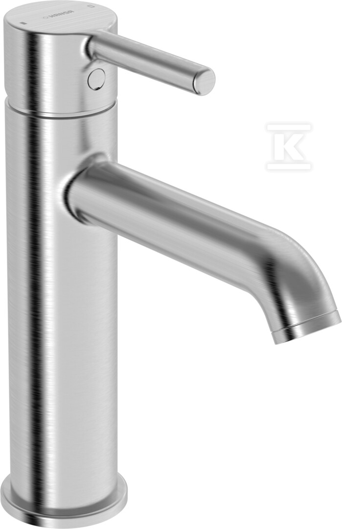 Bateria umywalkowa jednouchwytowa HANSAVANTIS Style, zasięg: 133 mm, kolor: Stal szczotkowana 5437220780