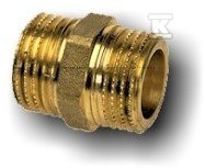 Złączka mosiężna nakrętno-nakrętna HELA-D GZ 2″xGZ 2″ PN10, do rur preizolowanych Pex/PE, oznaczenie: D 50 50 61405005000T