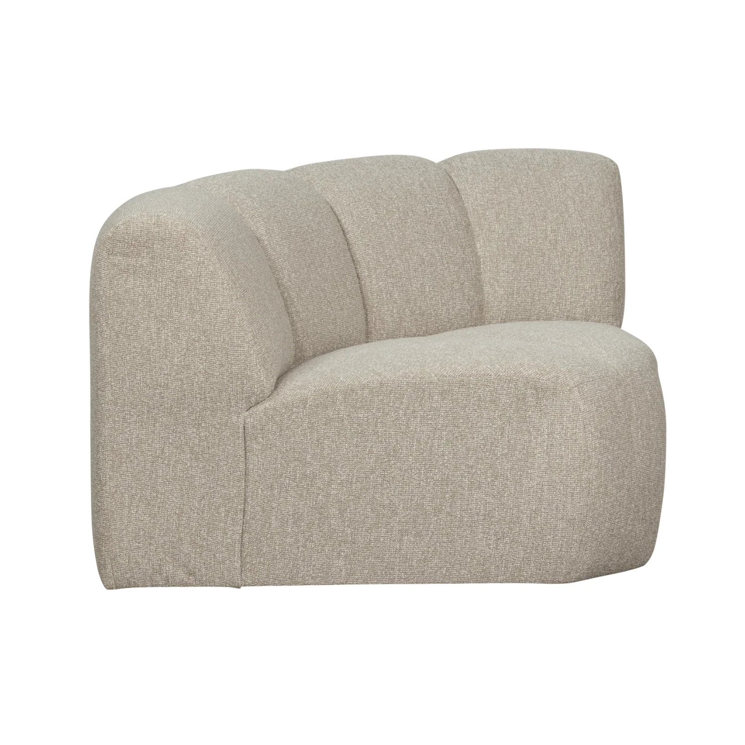 Sofa modułowa MOJO – element narożny beżowy melanż bouclé