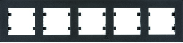 LUMINA Intense Ramka 5-krotna pozioma, czarny WL5753