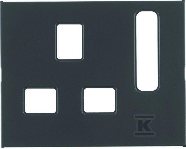 Płytka czołowa do gniazda z uziemieniem standard brytyjski, antracyt mat, K.1 3313077006
