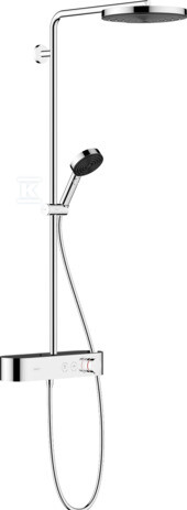 Zestaw prysznicowy z deszczownicą Pulsify S 260 1 strumieniowy EcoSmart z termostatem ShowerTablet Select 400 24221000