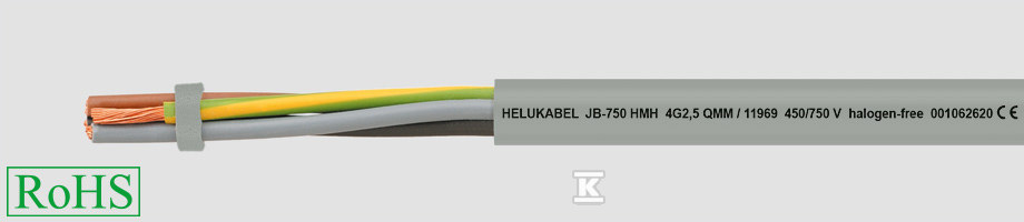 Przewód bezhalogenowy sterowniczo-zasilający JB-750 HMH 4G35 mm2 żyły kolorowe 11982