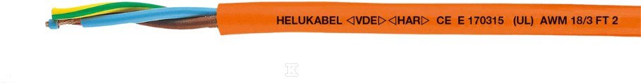 Przewód biały, 500V H05VV-F/UL 3G1 żyły kolorowe, opona PVC TM2 32741