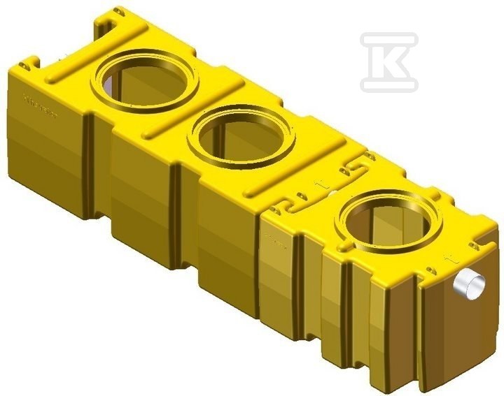 Separator tłuszczów FPE 15 – polietylenowy, przepustowość maks. 15 l/s, króćce z PE – AQUAFIX 10PE 385015