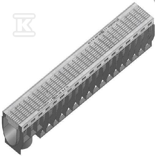 Korytko RECYFIX STANDARD 100, typ 80, z rusztem kratowym, zaciskowym MW 30/10, przejazd dla sam. os., ocynk. 40247