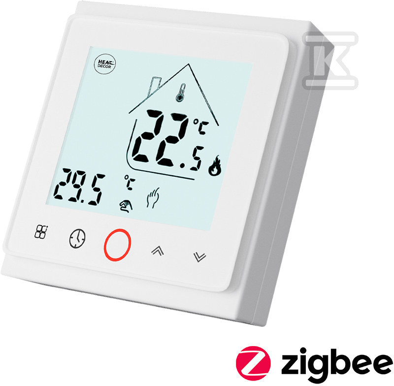 Termostat programowalny HD-T500.W z komunikacją Zigbee 3.0 – biały T500.Z.W