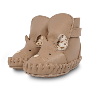 Ocieplane skórzane buty niemowlęce Kapi Exclusive Booties Mouse