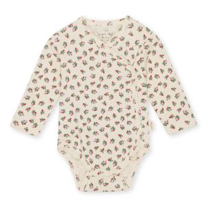 Ponadczasowe kopertowe body z bawełny organicznej basic newborn
