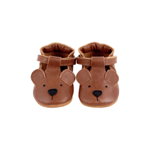 Skórzane buciki niemowlęce z motywem misia Spark Classic Shoes